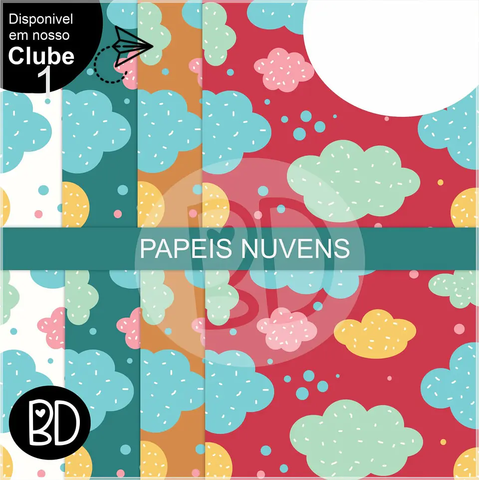 Kit Digital Papéis Nuvem 797 1