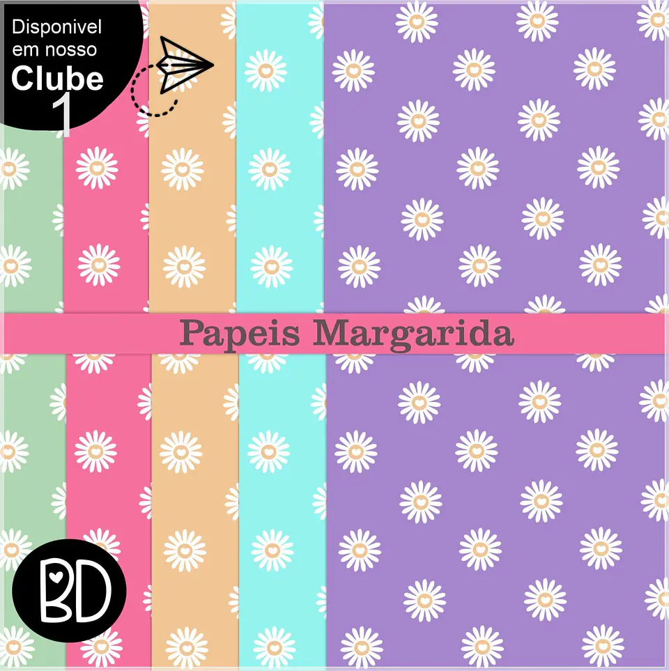 Kit Digital Papéis Margaridas 795 1