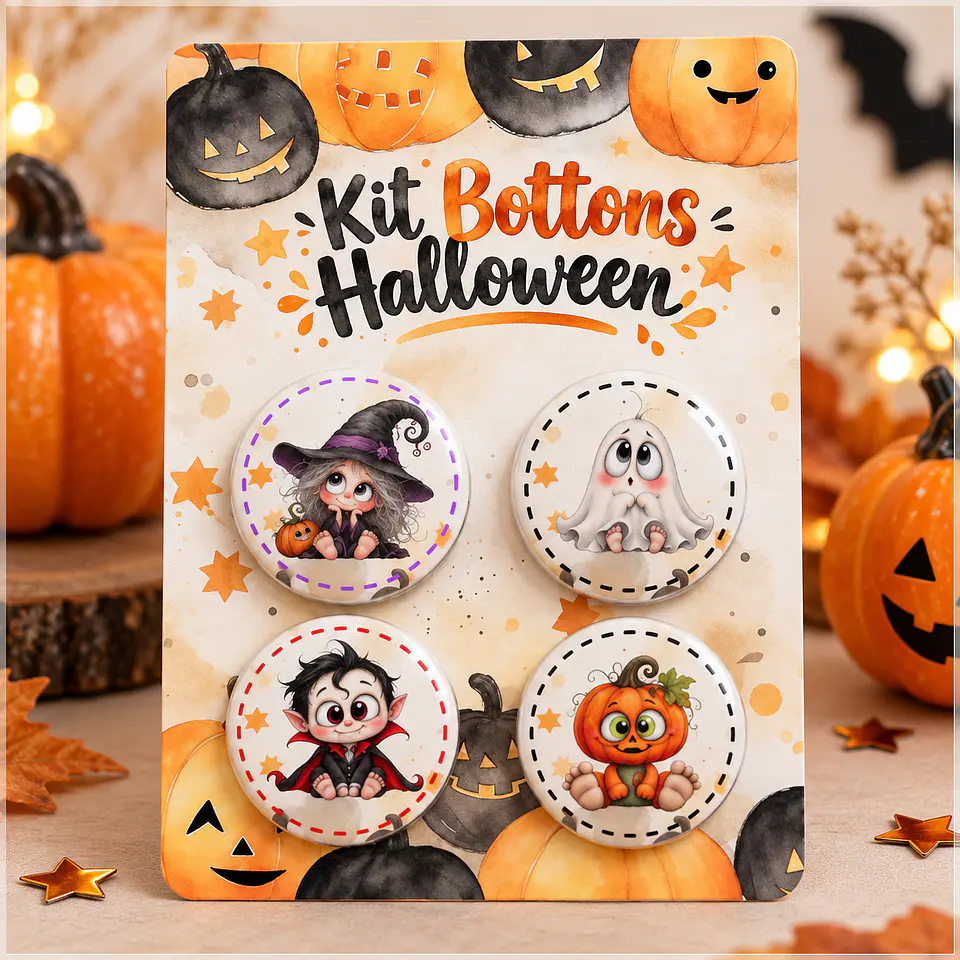 Arquivo de Corte Bottons Halloween Personagens 4 1