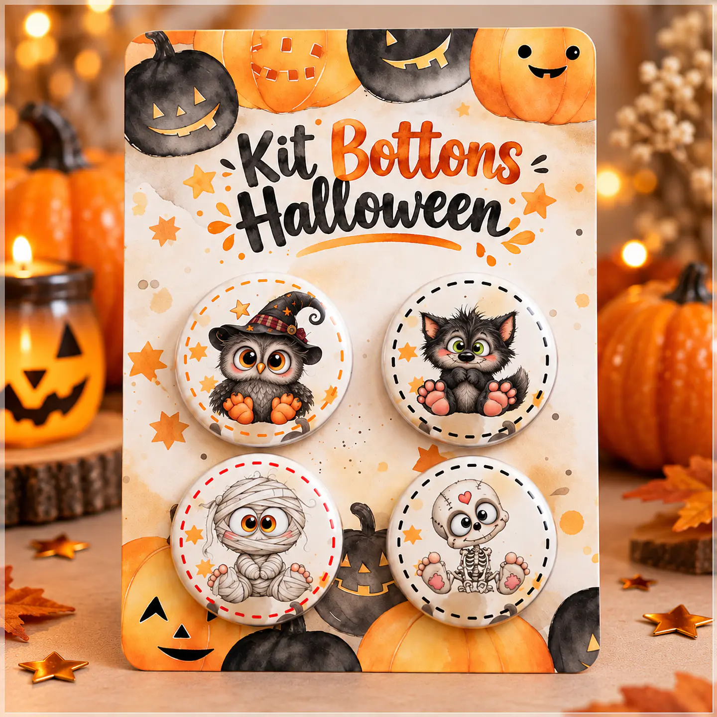 Arquivo de Corte Bottons Halloween Personagens 3 1