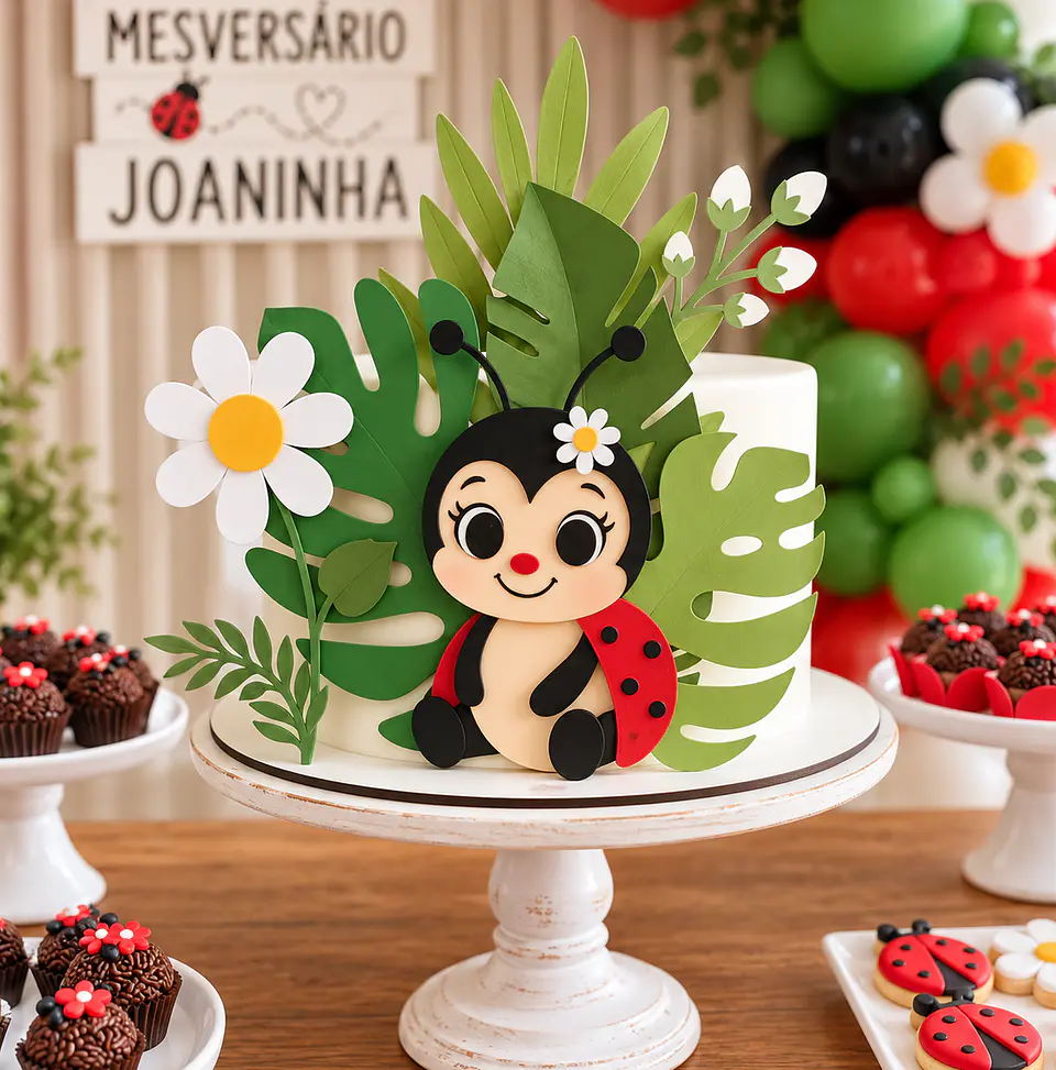 Arquivo de Corte Topo de Bolo Joaninha 18 1