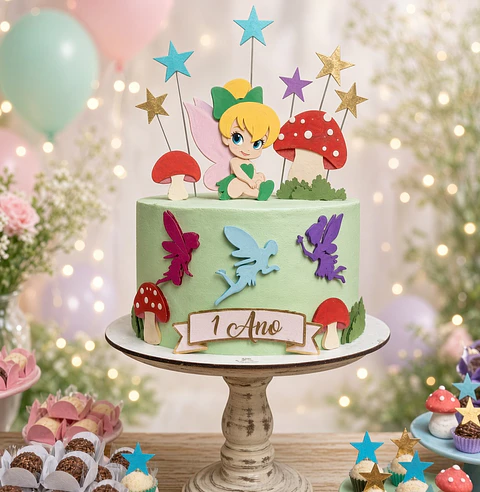 Arquivo de Corte Topo de Bolo Sininho - Tinkerbell 21