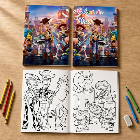 Arquivo de Corte Revistinha de Colorir Toy Story 8