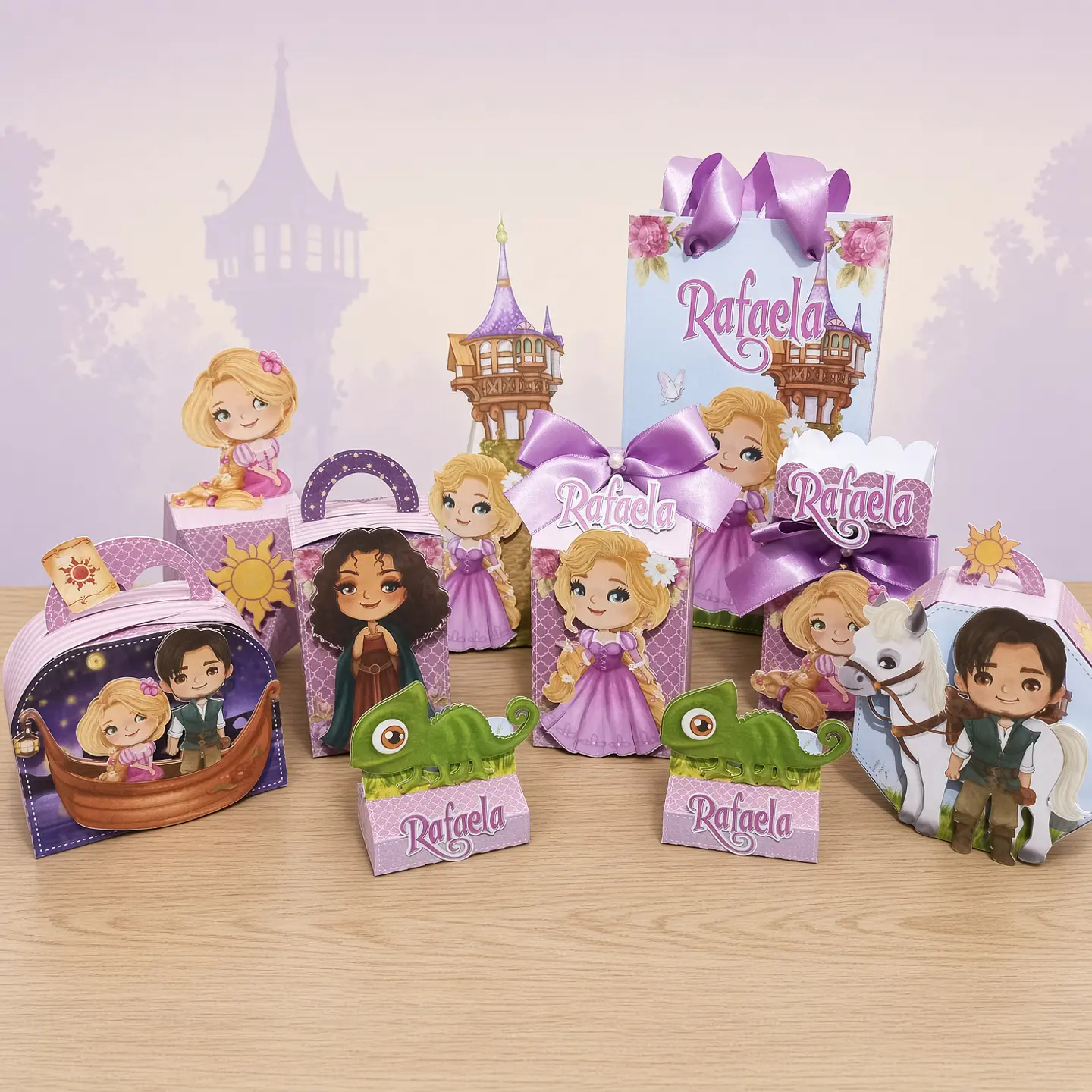Arquivo de Corte Kit Festa Enrolados Rapunzel 16 1