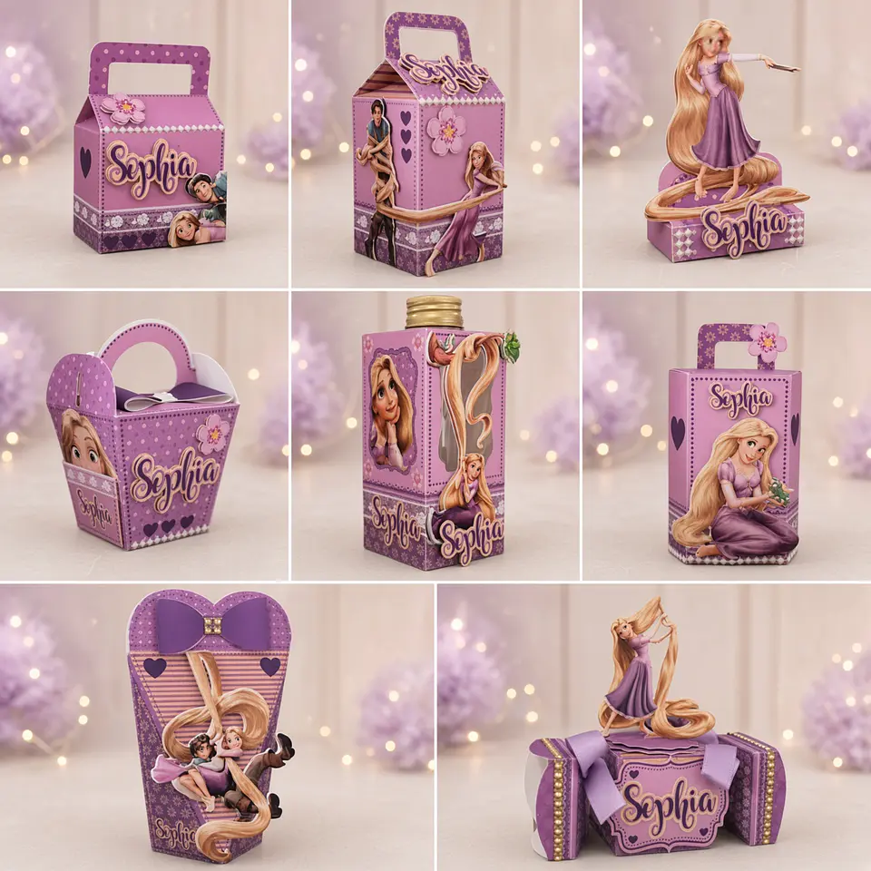Arquivo de Corte Kit Festa Enrolados Rapunzel 13 1