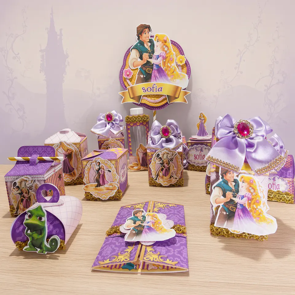 Arquivo de Corte Kit Festa Enrolados Rapunzel 10 1