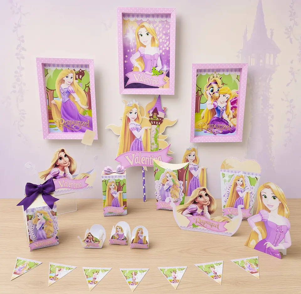 Arquivo de Corte Kit Festa Enrolados Rapunzel 9 1