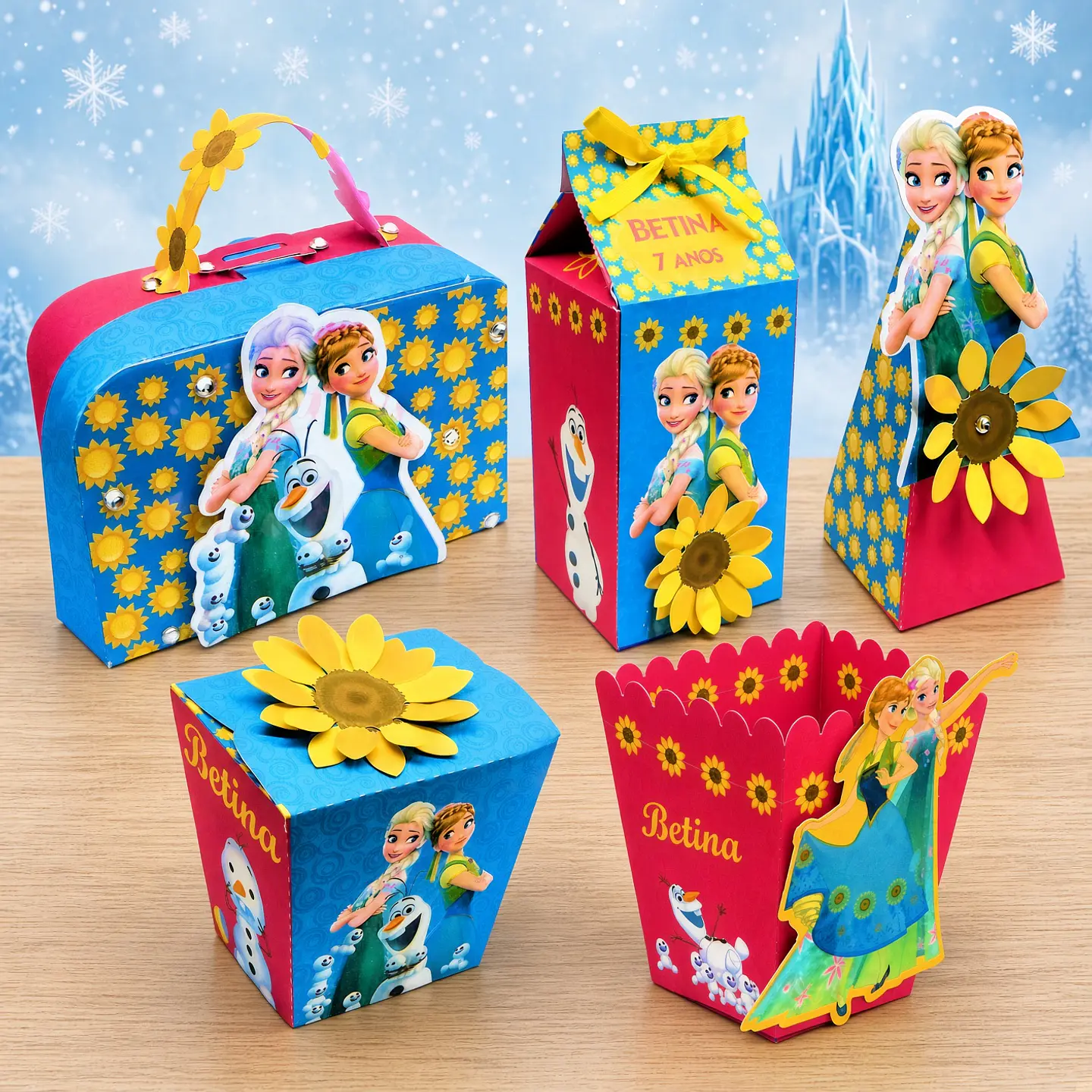 Arquivo de Corte Kit Festa Frozen Fever 5 1