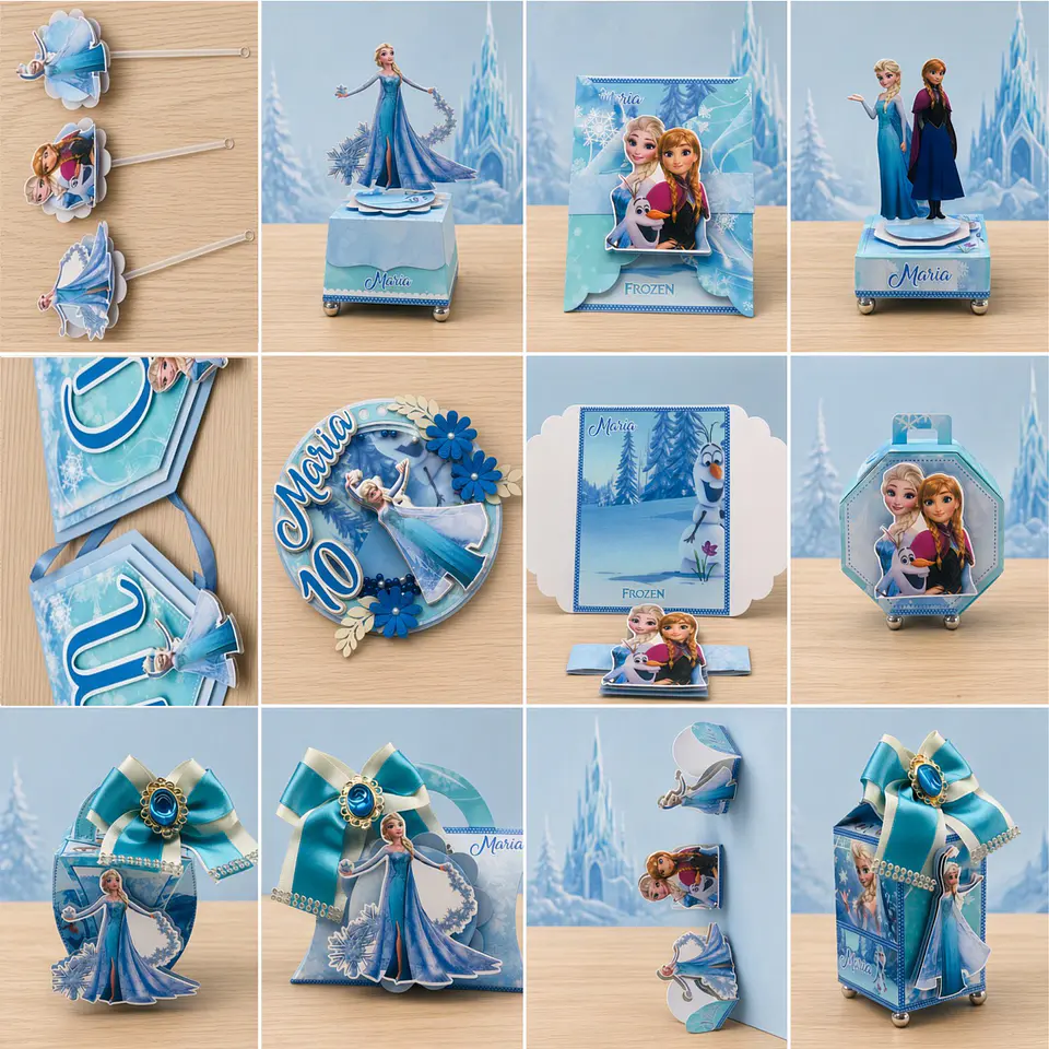 Arquivo de Corte Kit Festa Frozen 24 1