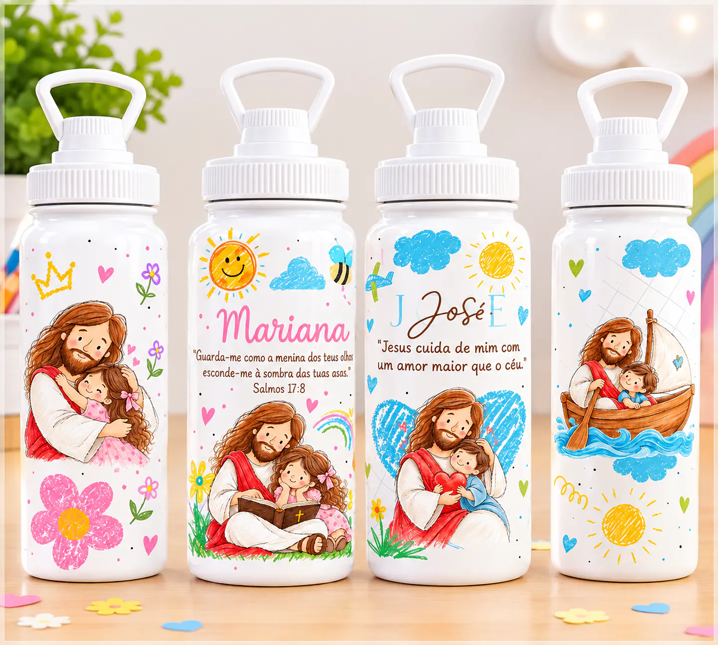 Sublimação - Garrafa Infantil Jesus 1