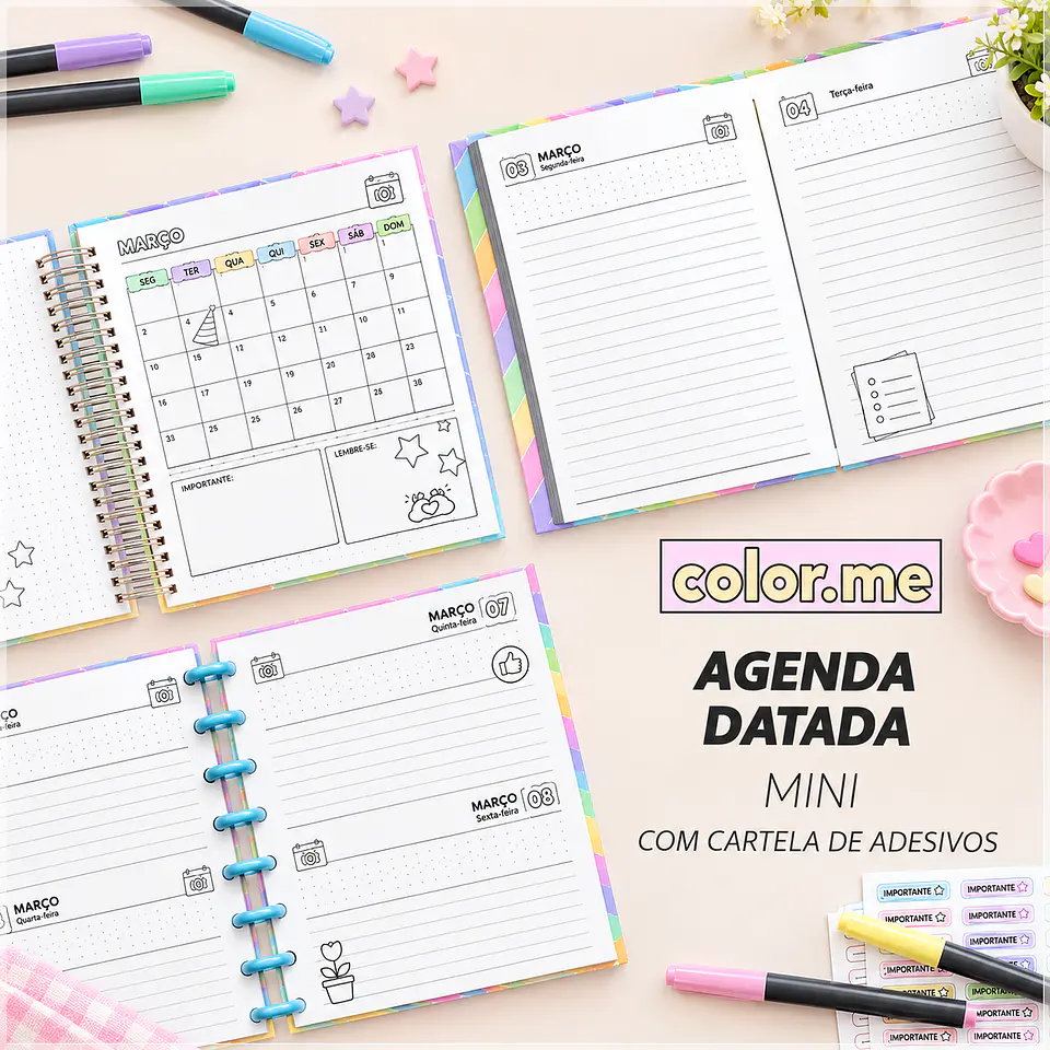Encadernação - Agenda 27 Color.me Mini 1