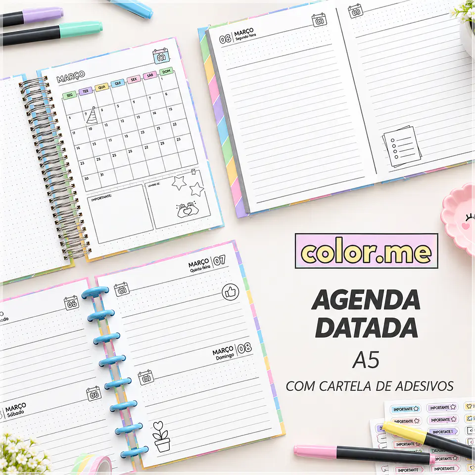 Encadernação - Agenda 27 Color.me A5 1