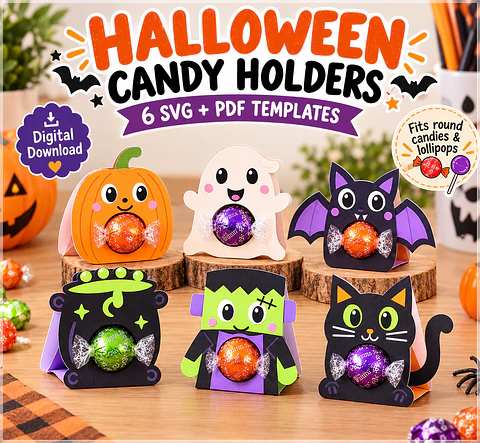 Arquivo de Corte Porta Doces Halloween 1