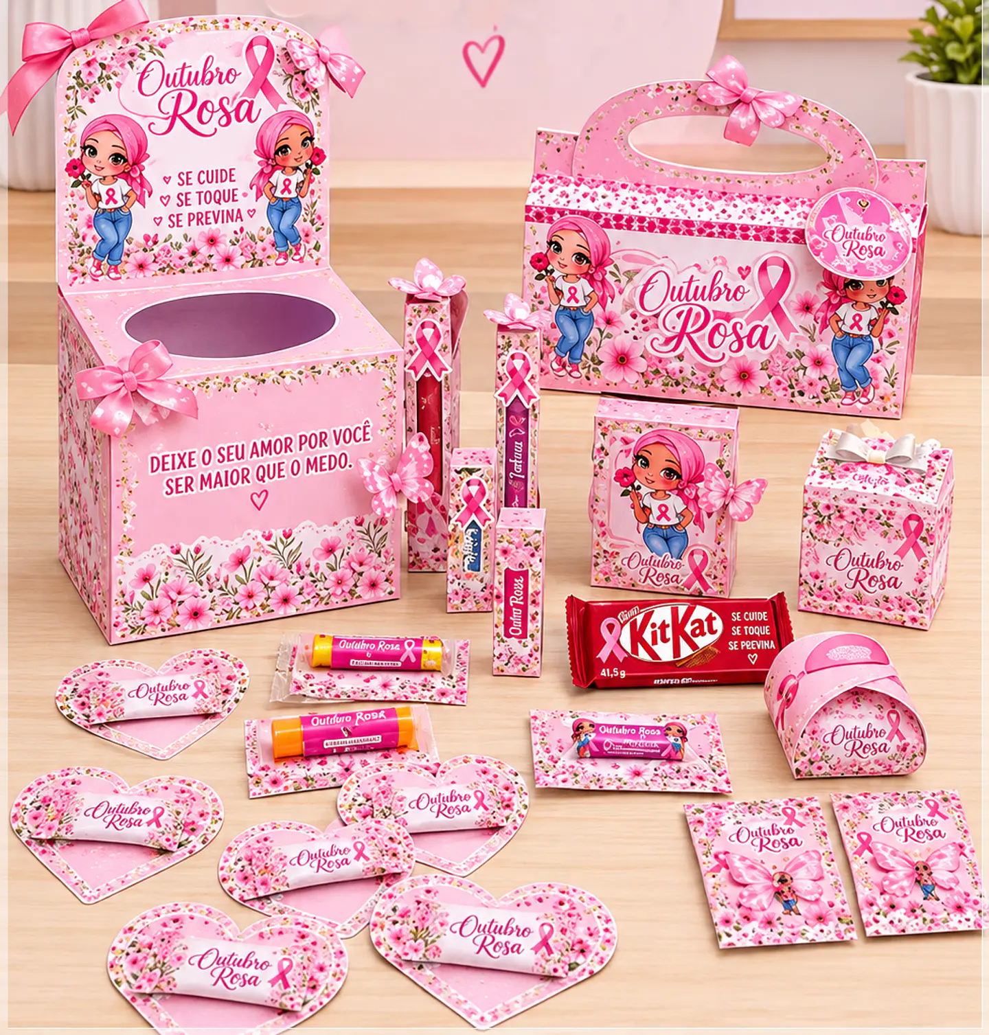 Arquivo de Corte Kit Combo Mimos Outubro Rosa 1 1