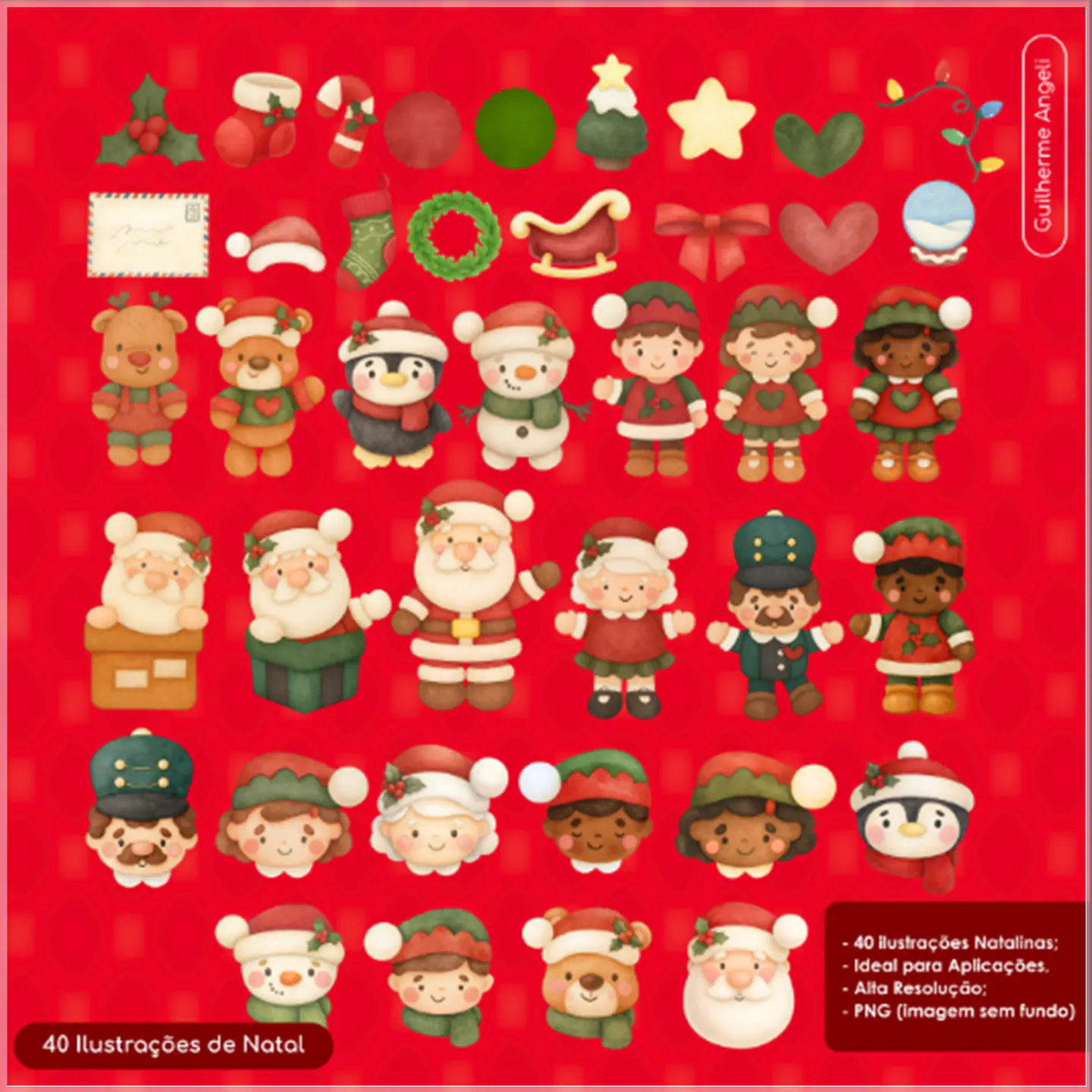 Kit Digital Ilustrações Natal 2 1