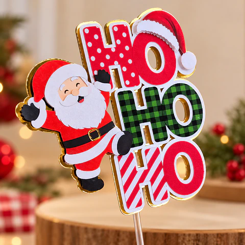 Arquivod e Corte Topo de Bolo Natal Papai Noel 7