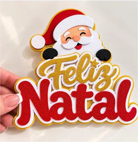 Arquivod e Corte Topo de Bolo Natal Papai Noel 3