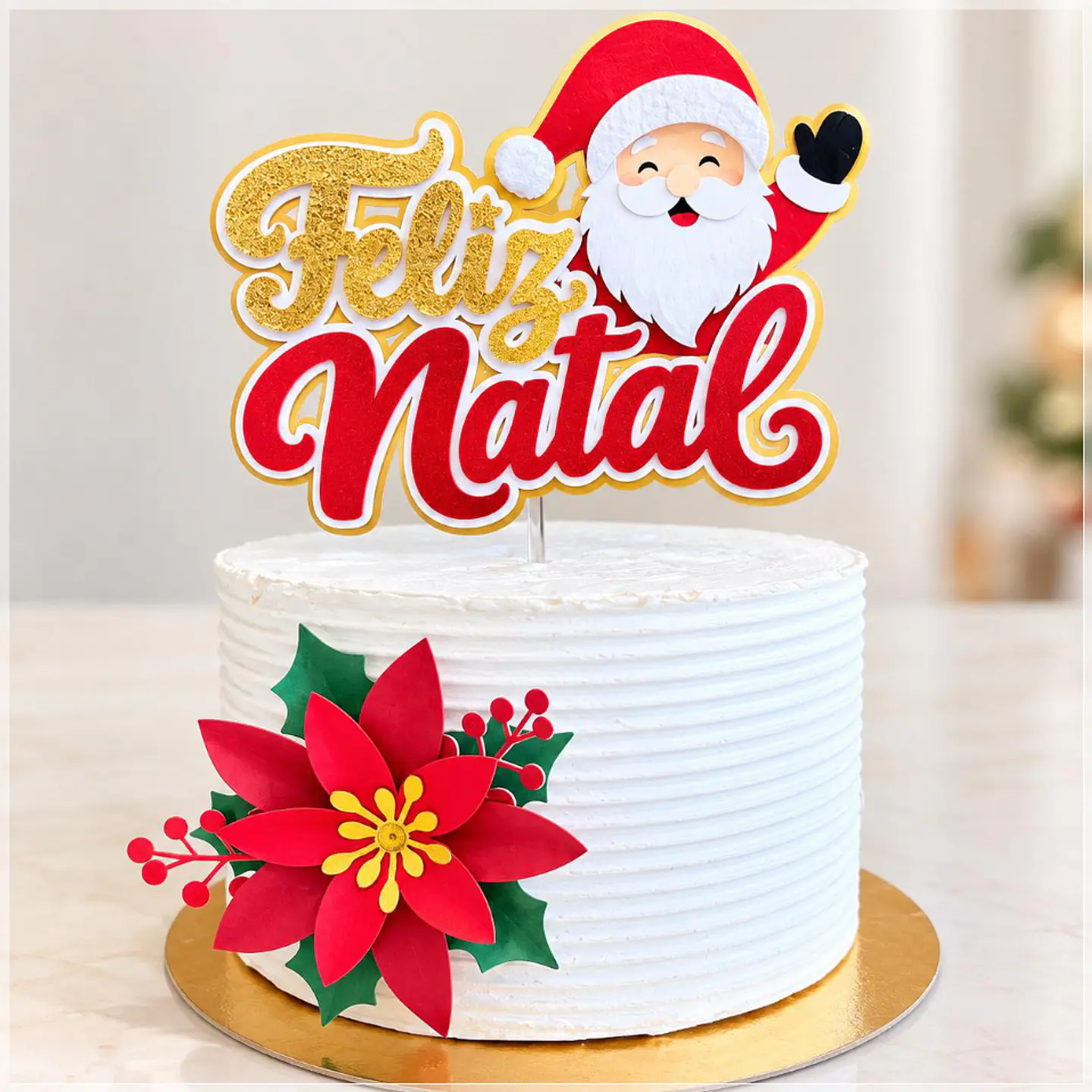 Arquivod e Corte Topo de Bolo Natal Papai Noel 2 1