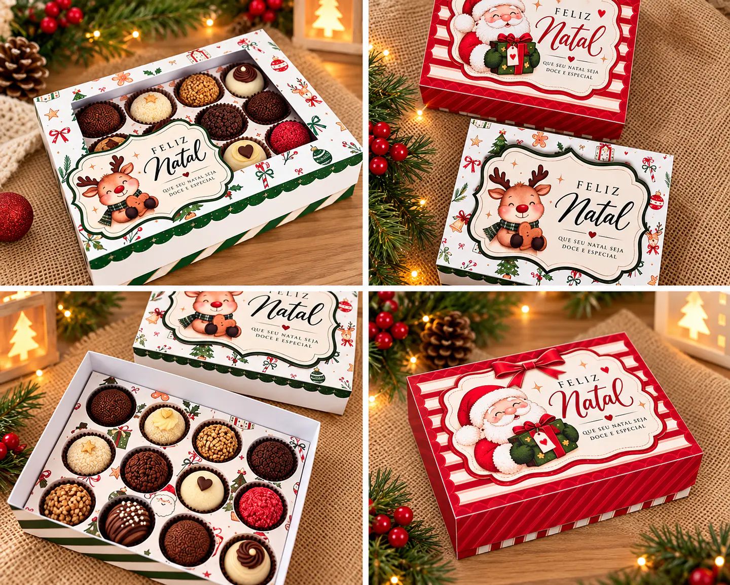 Arquivo de Corte Caixa 12 Doces Natal 6 1