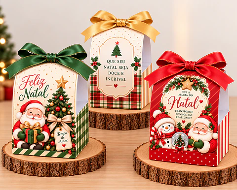 Arquivo de Corte Adesivo Mini Panetone Natal 5