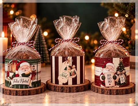 Arquivo de Corte Cinta Mini Panetone Natal 1