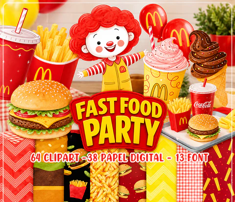 Kit Digital Fast Food Party Mc Donalds 21