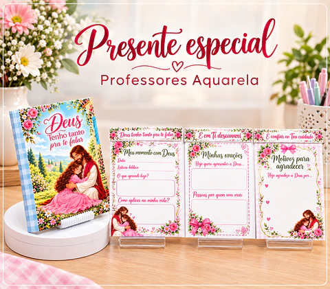 Encadernação - Dia dos Professores Aquarela Cristão