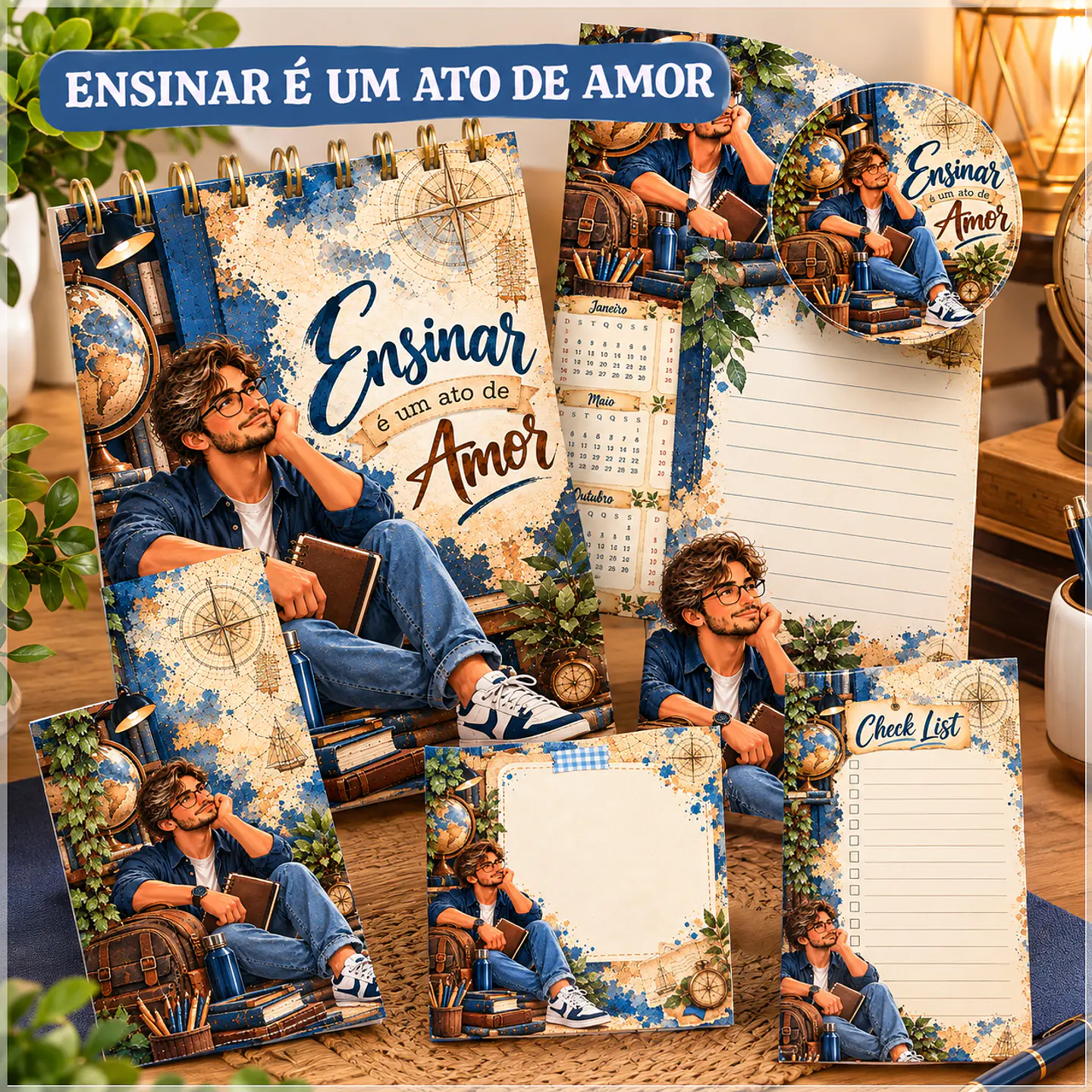 Encadernação - Ensinar Extra Masculino Dia dos Professores 1