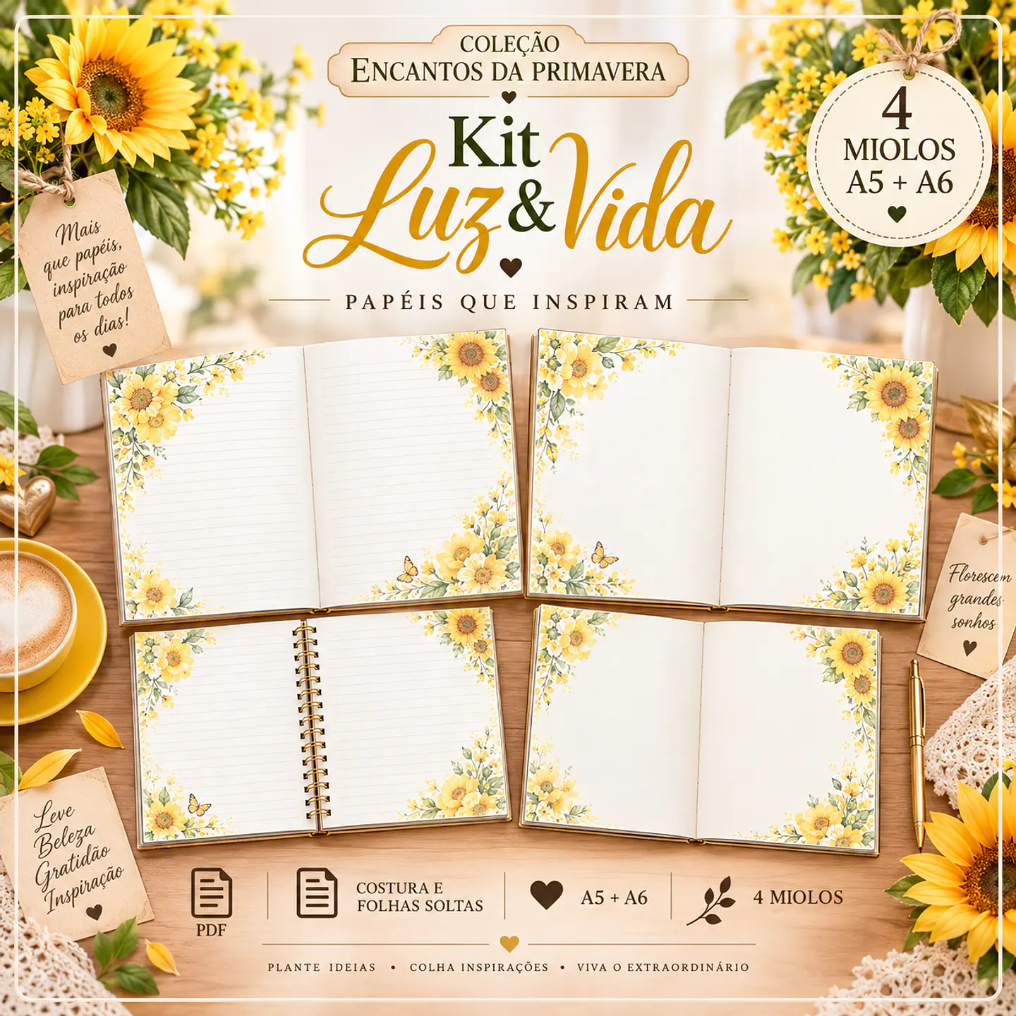 Encadernação - Miolos Luz Vida Encantos Primavera 1 1