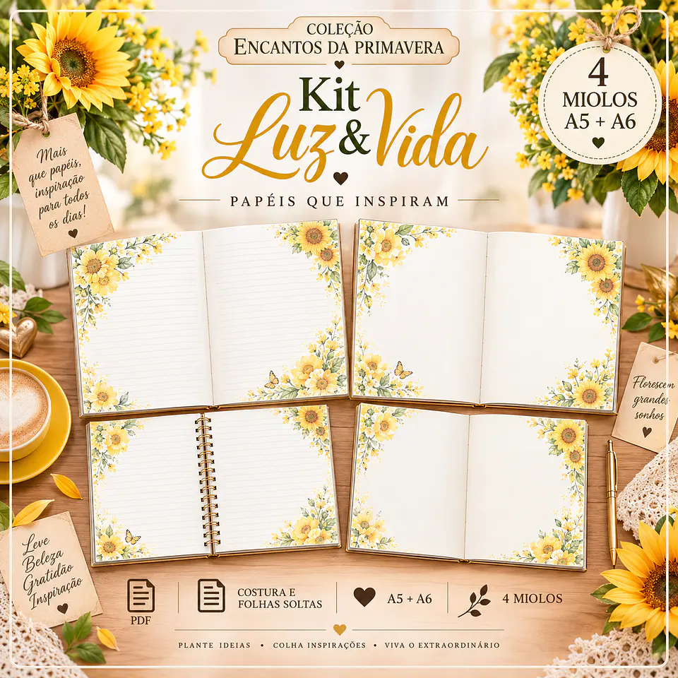 Encadernação - Miolos Luz Vida Encantos Primavera 1 1