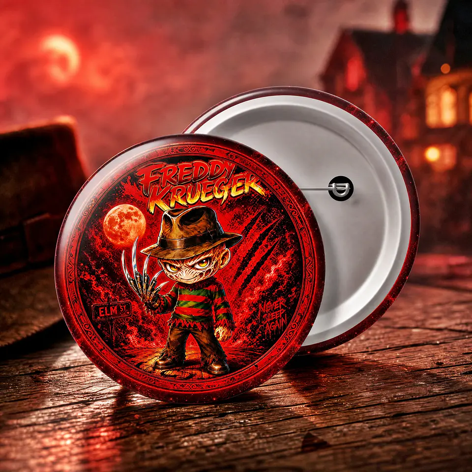 Arquivo de Corte Botton Freddy Krueger Terror Halloween 9 1
