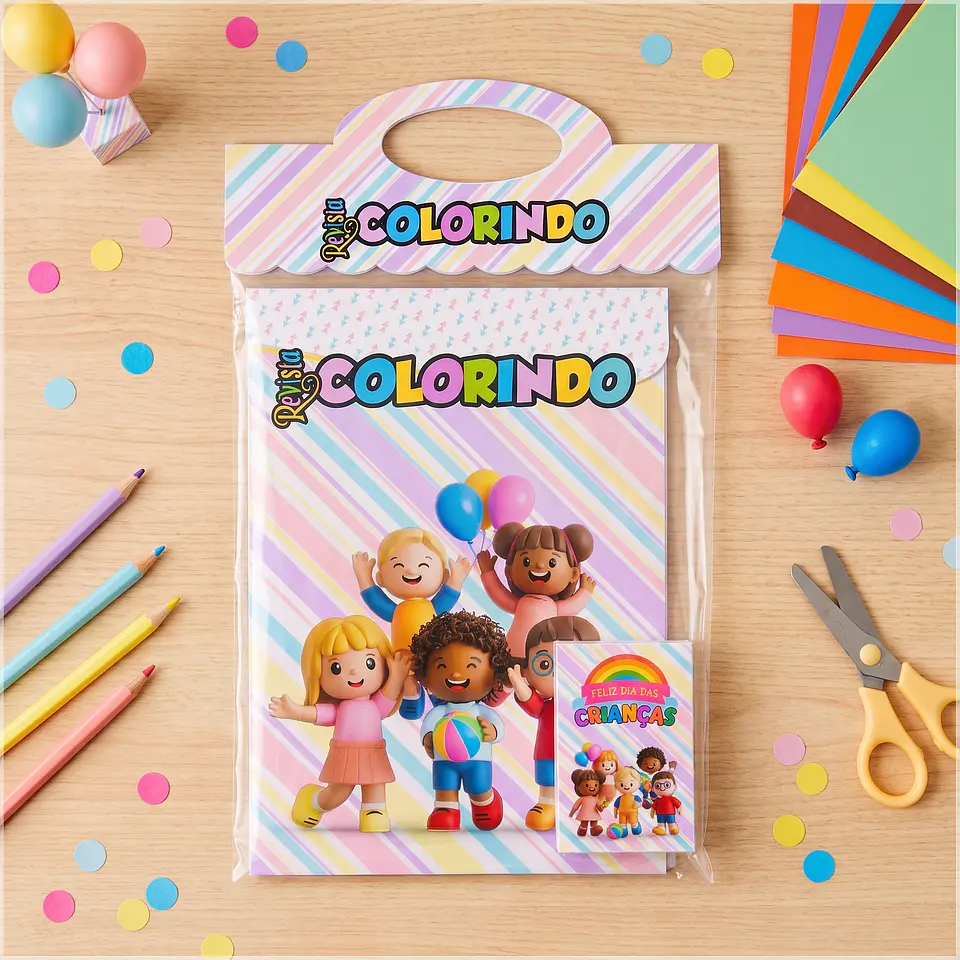 Arquivo de Corte Revistinha de Colorir Dia das Crianças 3 1