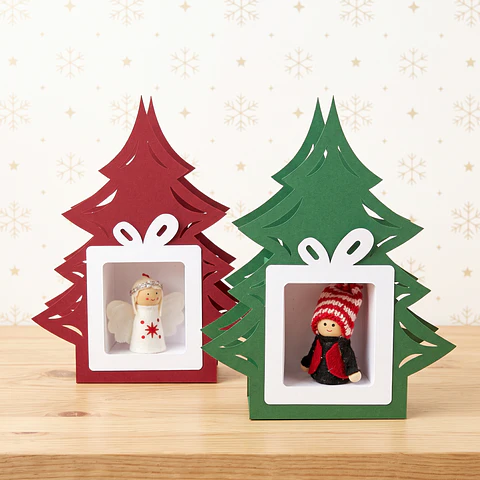 Arquivo de Corte Christmas Tree Gift Box Template Natal 3