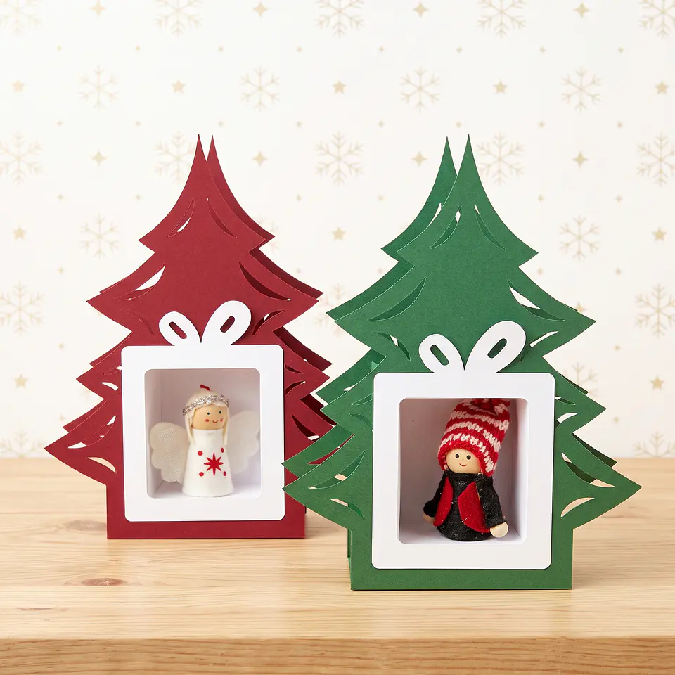 Arquivo de Corte Christmas Tree Gift Box Template Natal 3 1