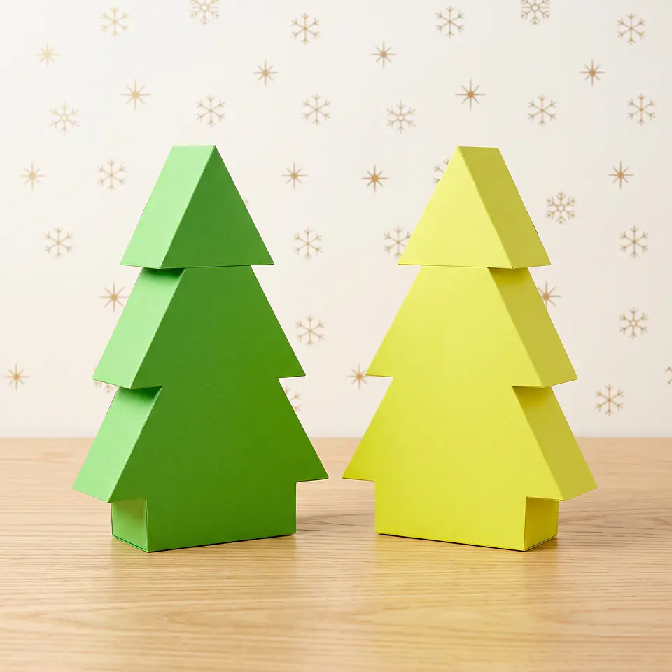Arquivo de Corte 3D Christmas Tree Box Template Natal 1 1