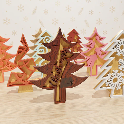 Arquivo de Corte Christmas Trees Decoration Bundle Natal 1