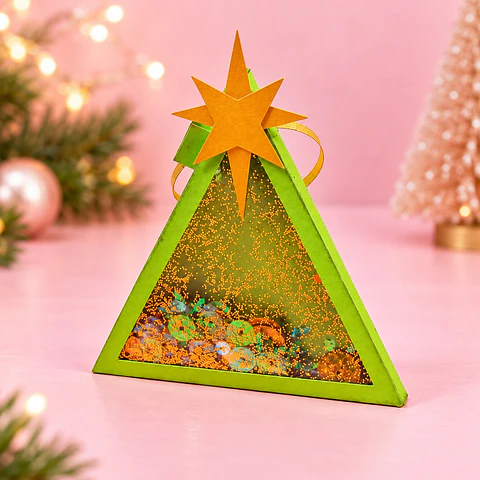 Arquivo de Corte Ornamento Shaker Árvore Natal 2