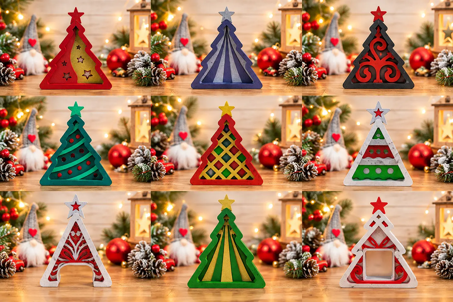 Arquivo de Corte OK - - Mini Árvores Natalinas Natal 3 1