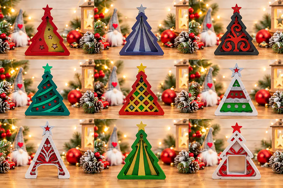 Arquivo de Corte OK - - Mini Árvores Natalinas Natal 3 1