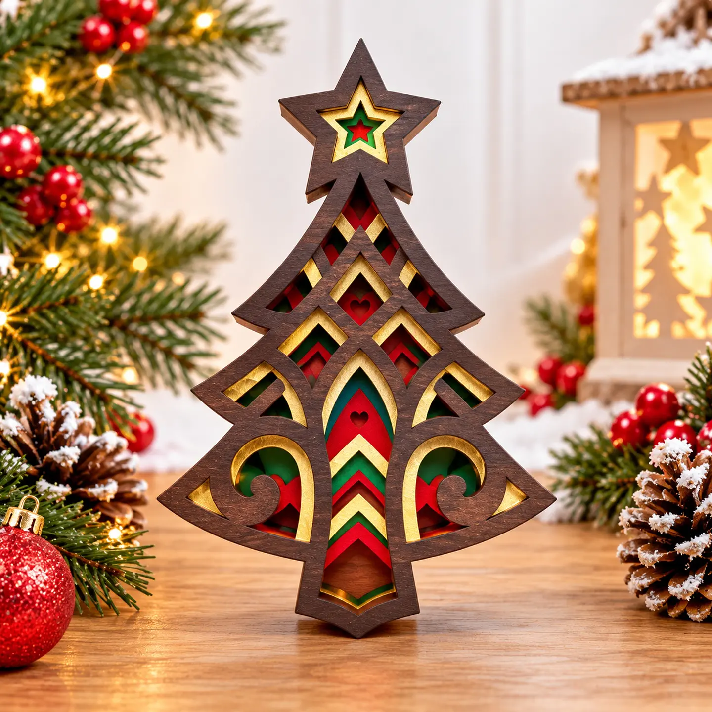 Arquivo de Corte Xmas Tree 3D Layered Natal 2 1
