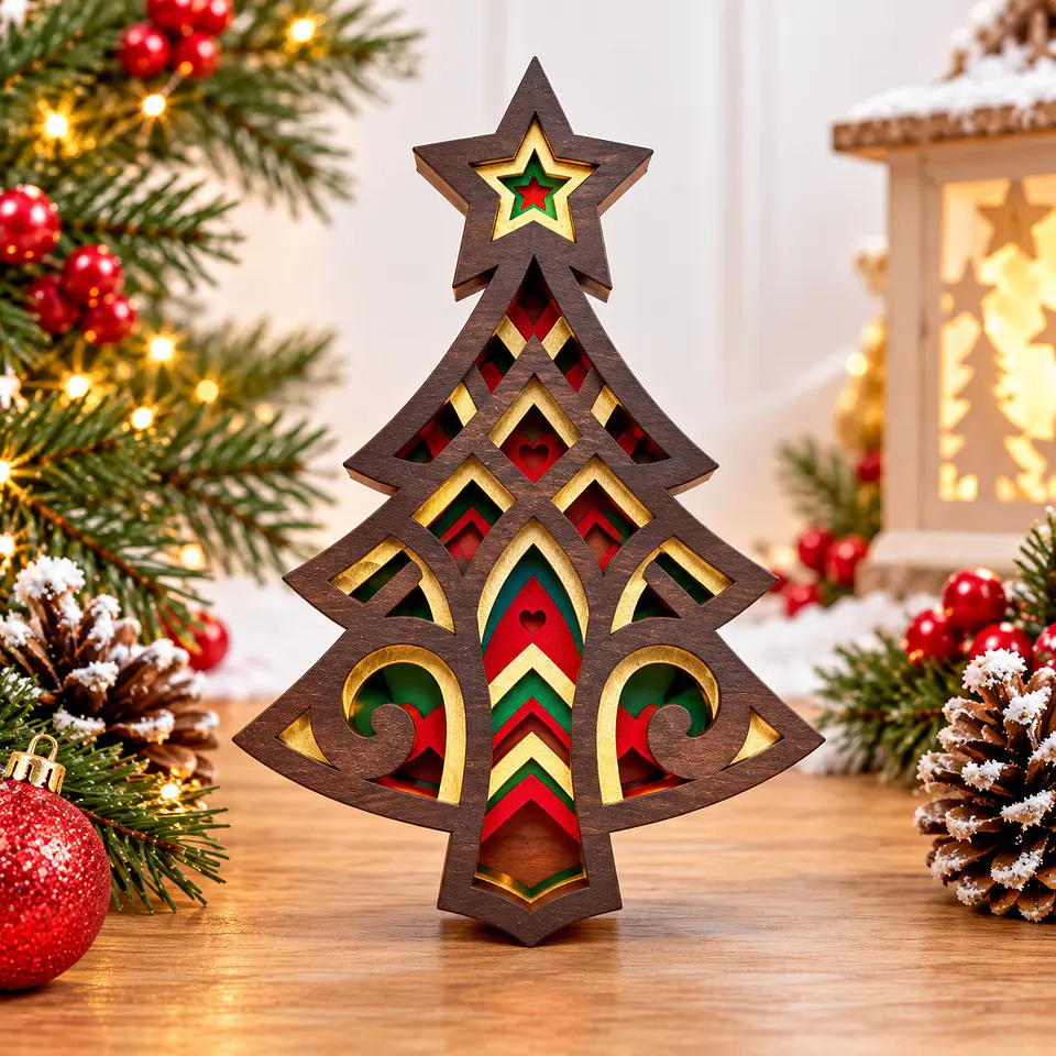 Arquivo de Corte Xmas Tree 3D Layered Natal 2 1