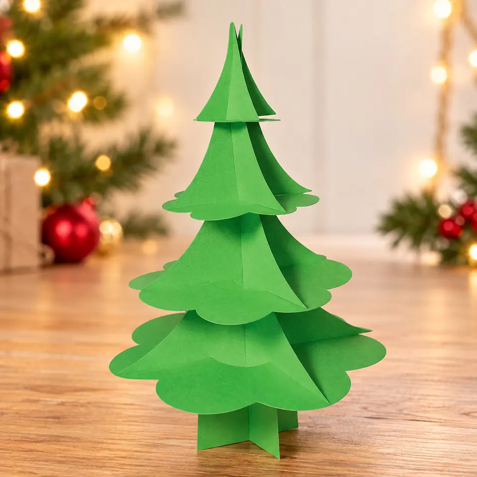 Arquivo de Corte Christmas Tree 3D Scalloped Natal 3 1