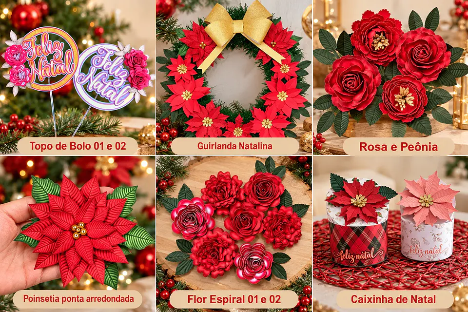 Arquivo de Corte Mimos Flores e Guirlandas Natal 1 1