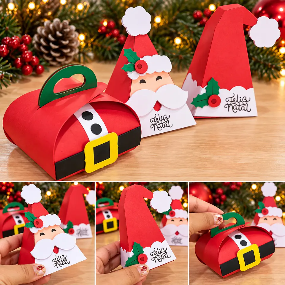 Arquivo de Corte Caixinhas Doces Papai Noel Natal 4 1