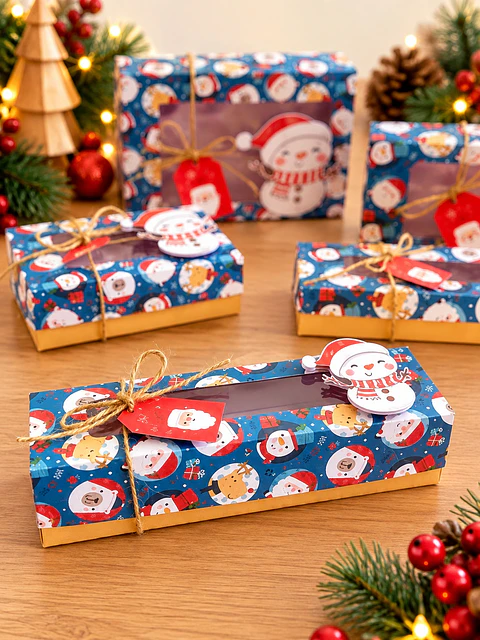 Arquivo de Corte Kit de Cxs Natalinas Azul Natal 1