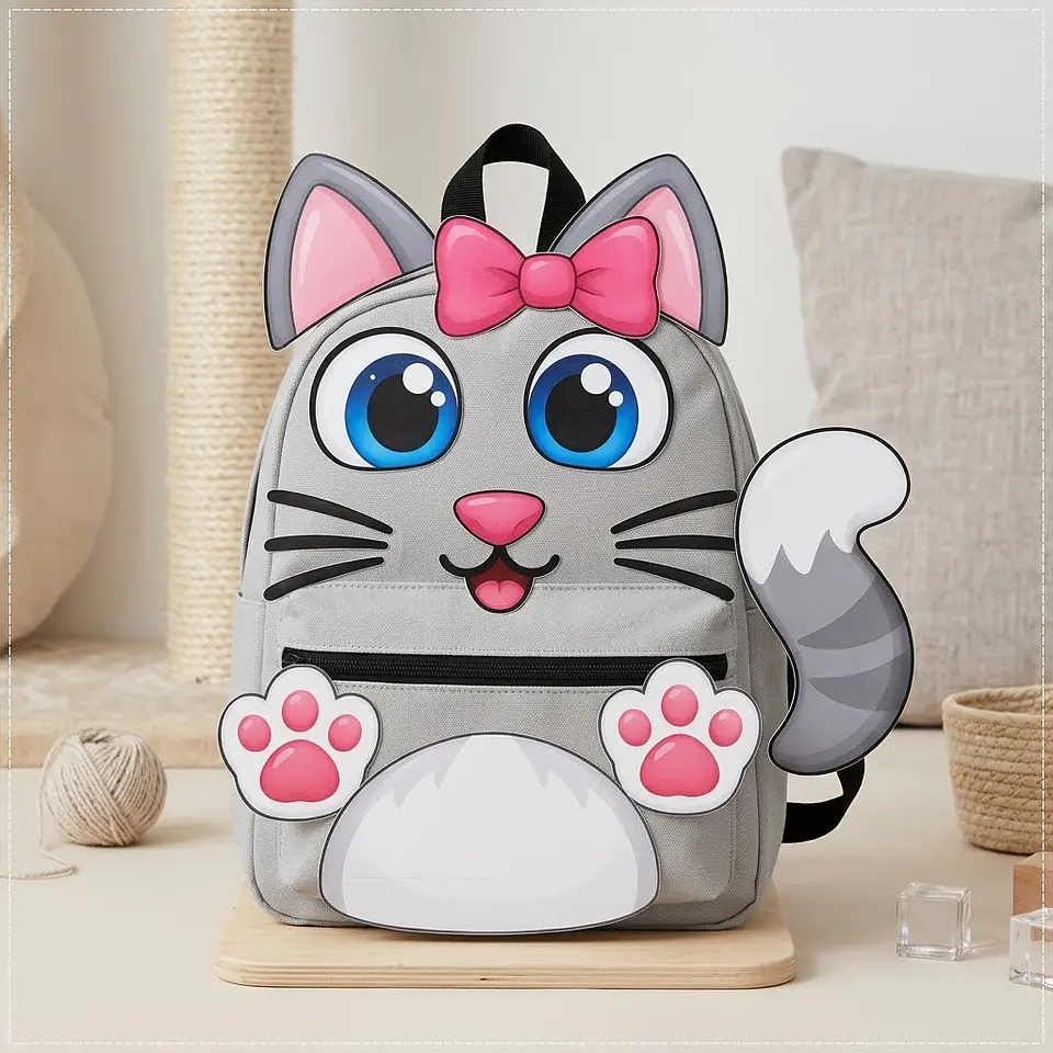 Arquivo de Corte Dia das Crianças Mochila Maluca Gatinho 49 1