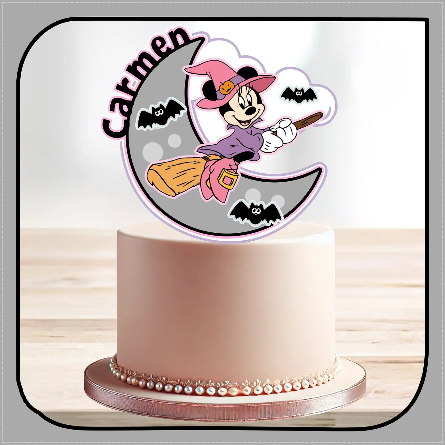Arquivo de Corte Topo de Bolo Minnie Bruxinha Halloween 6 1