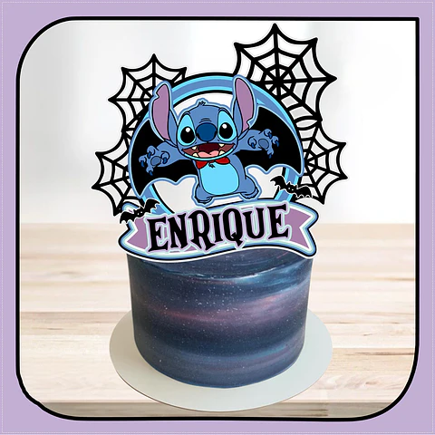 Arquivo de Corte Topo de Bolo Stitch Halloween 7