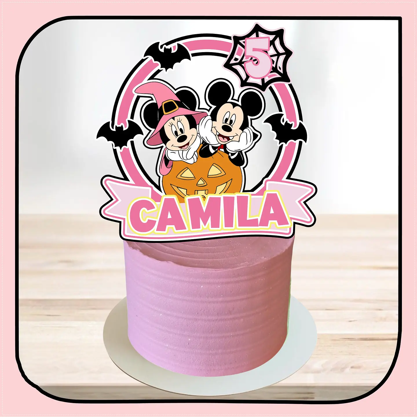 Arquivo de Corte Topo de Bolo Mickey e Minnie Halloween 5 1