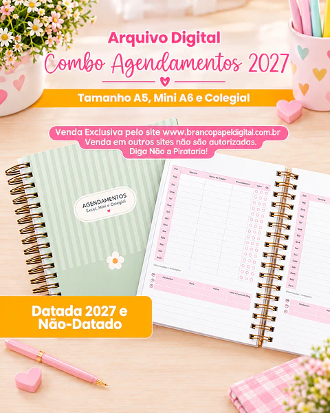 Encadernação - Combo Agendamentos 27